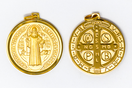 St Benedict Gold Pendant.