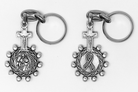 St Peregrine Rosary Key Chain.