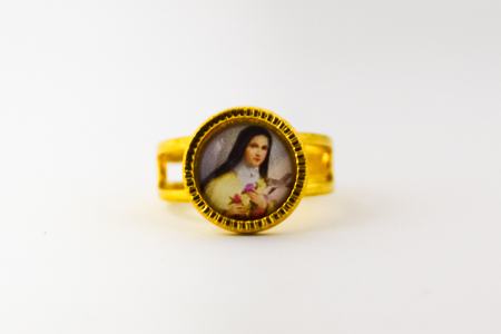 Saint Theressa Gold Ring.