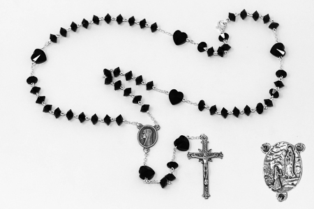 Swarovski Black Heart Crystal Rosary.