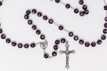 Sterling Silver Purple Rosary.