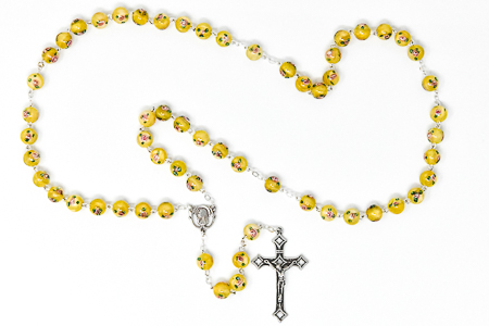 Sterling Silver Yellow Rosary.