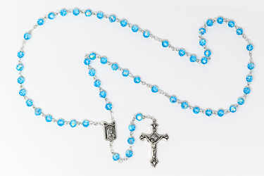 Turquoise Crystal Rosary Beads.