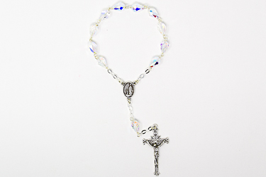 Sterling  Swarovski One Decade Rosary.