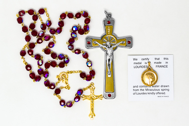 Swarovski Crucifix & Rosary Gift Set.