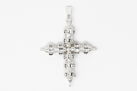 Swarovski Silver Cross Crystal Pendant.
