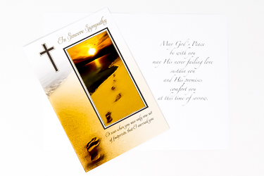 Footprints in The Sand Card.