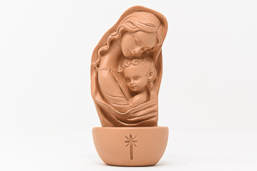 Terracotta Madonna & Child Font.