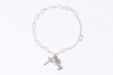 Tin Cut Crystal Rosary Bracelet.