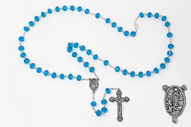 Bernadette Turquoise Crystal Rosary.