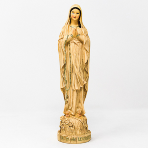 Virgin Mary Wood Statue.