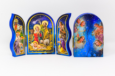 Folding Nativity Triptych.