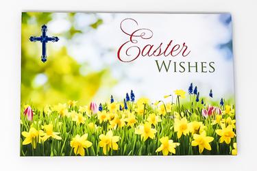 Wooden Post A Plaque Easter Card.