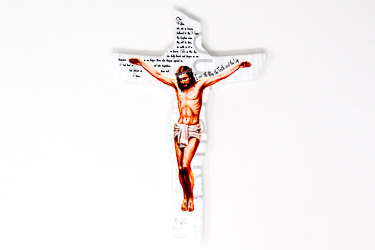 Wooden Crucifix with the Lord's Prayer.
