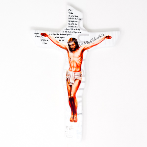 Wooden Crucifix with the Lord's Prayer.