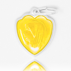 Yellow Heart Lourdes Pendant.