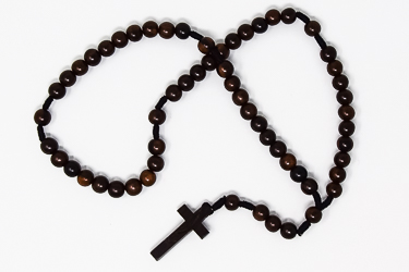 Ebony Wooden Pax Rosary Beads.