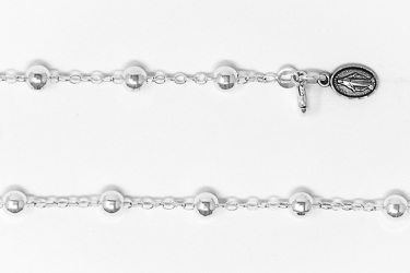 Silver Rosary Bracelet.