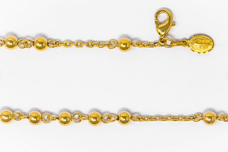 Miraculous Medal Gold Rosary Bracelet.