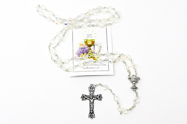 Communion Rosary Beads.