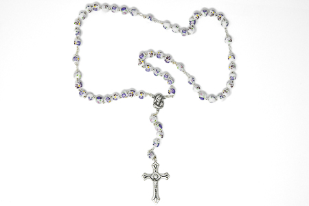 Ceramic Lourdes Rosary Beads.