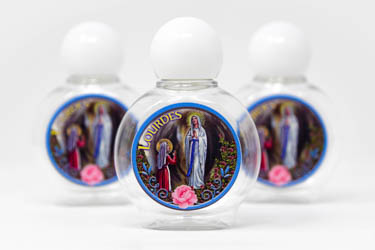 3 Round Apparition Plastic Color Holy Water Bottles 