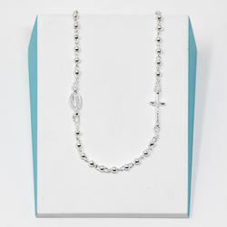 925 Silver Rosary Necklace.