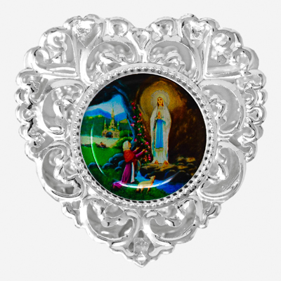Heart Silver Rosary Box.