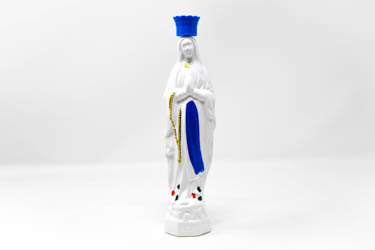 White Virgin Mary Holy Water Bottle 