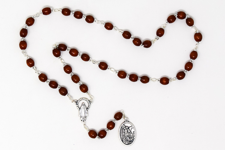 St Michael Chaplet Rosary with Enamel Medals 