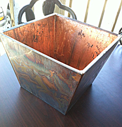 Copper planter 12 inch square, custom sizes available