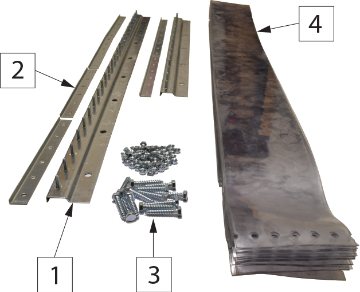 Strip door component parts