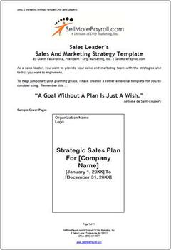 Sales Leader's Sales And Marketing Strategy Template