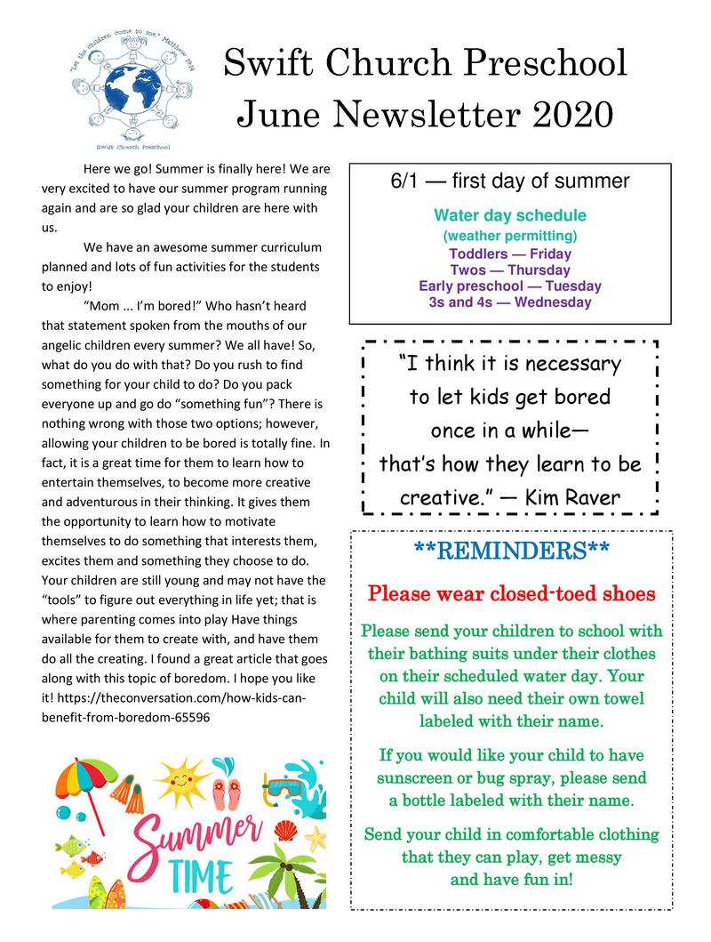 swift-presbyterian-church-june-2020-preschool-newsletter