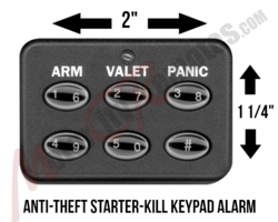 Automotive Anti-Theft Starter-Kill Keypad Alarm System