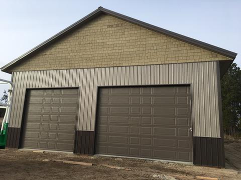 Custom Garage Build - Beautiful shop built with two double garage doors