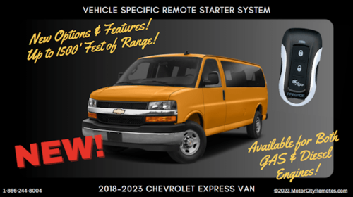 2018-2023 Chevrolet Express Van Remote Starter Keyless Entry System