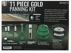 Gold panning kit for gold prospecting; 11 pc set + Bonus includes 3 gold  pans;